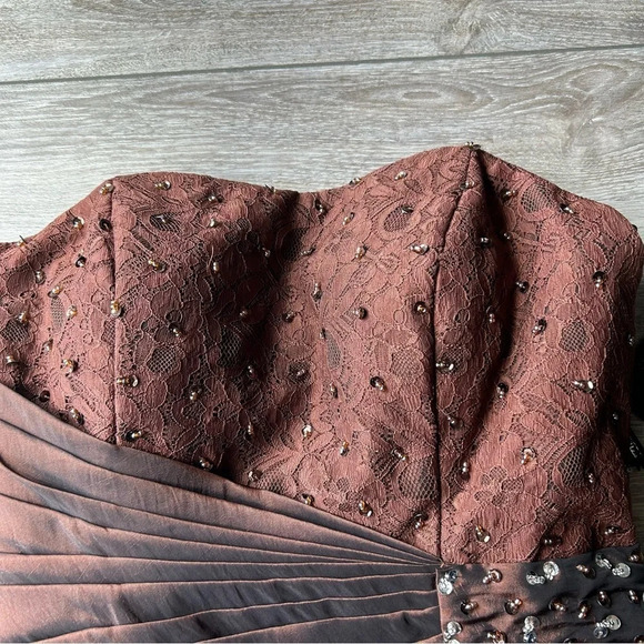 NWT  IZIDRESS Strapless Sequins Evening Bride Cocktail Dress - Picture 5 of 16